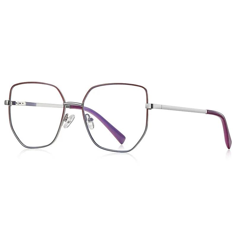 CCspace Unisex Full Rim Irregular Square Alloy Eyeglasses 56272
