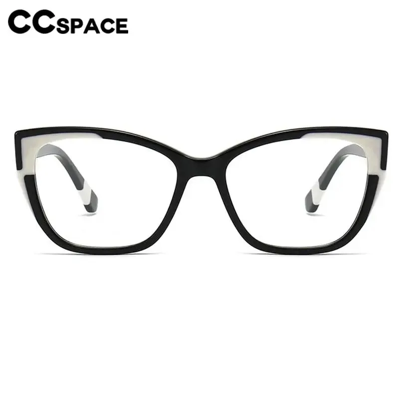 CCspace Unisex Full Rim Large Square Acetate Eyeglasses 56940
