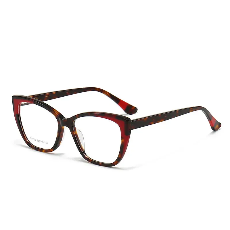 CCspace Unisex Full Rim Large Square Acetate Eyeglasses 56940
