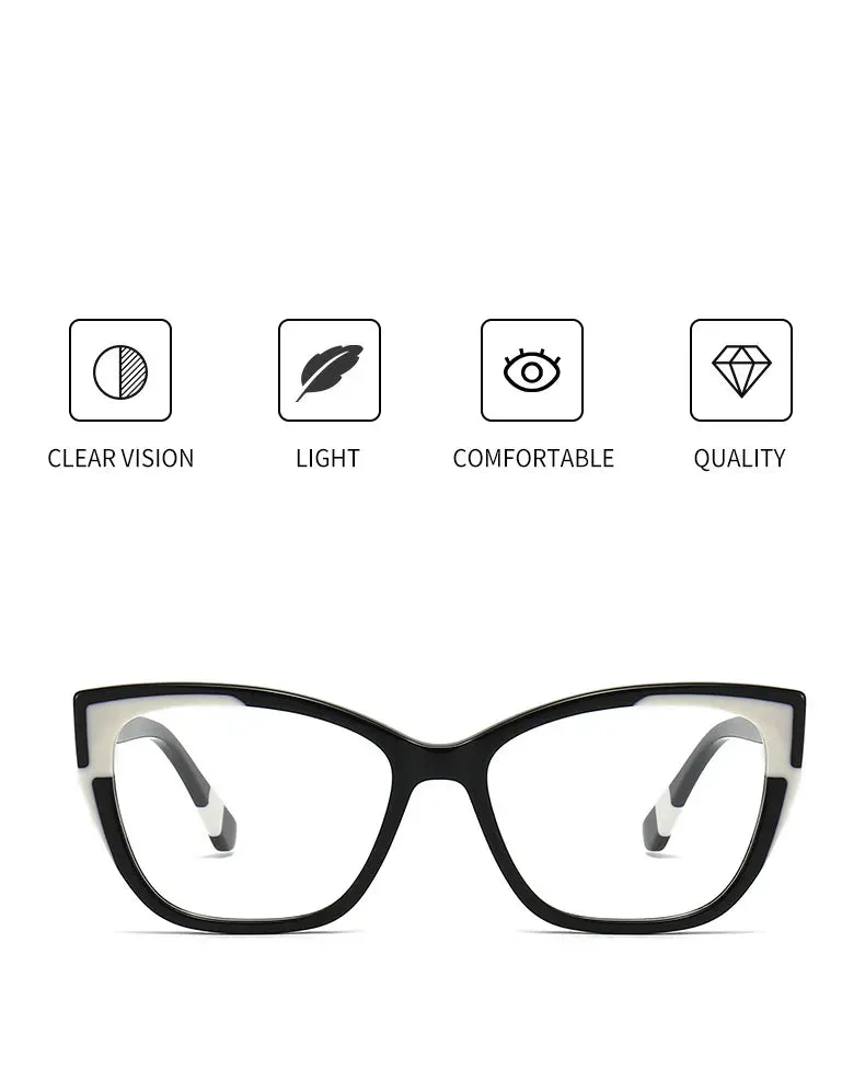 CCspace Unisex Full Rim Large Square Acetate Eyeglasses 56940