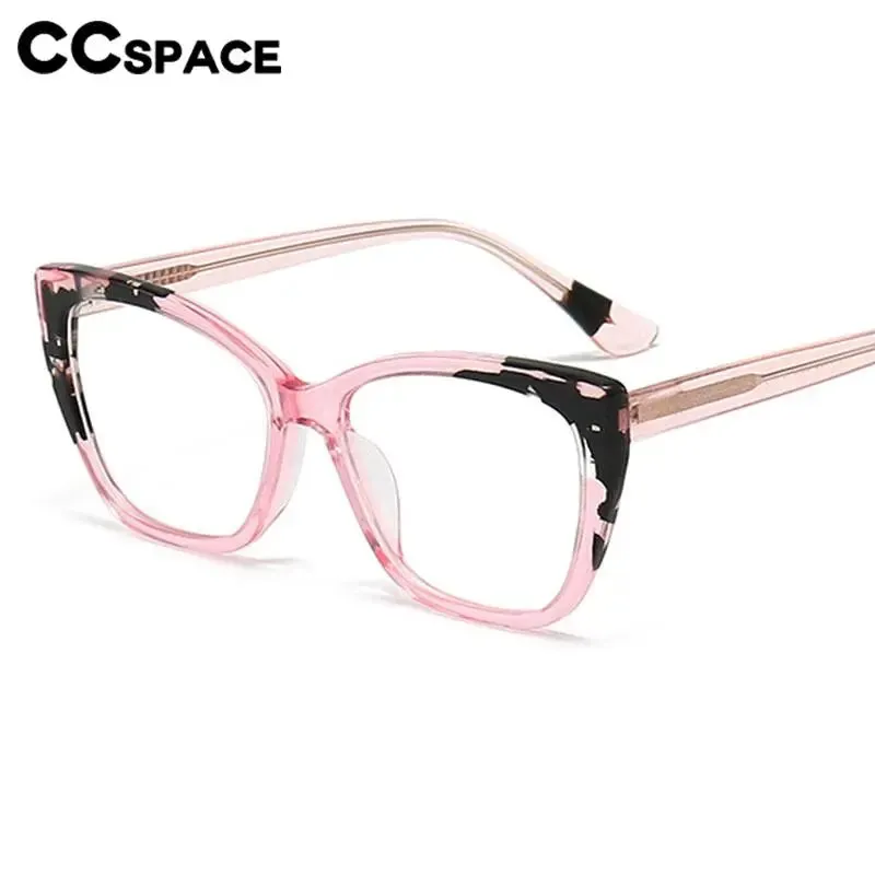 CCspace Unisex Full Rim Large Square Acetate Eyeglasses 56940