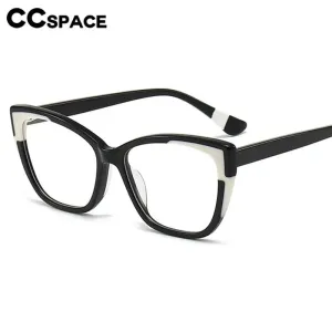 CCspace Unisex Full Rim Large Square Acetate Eyeglasses 56940