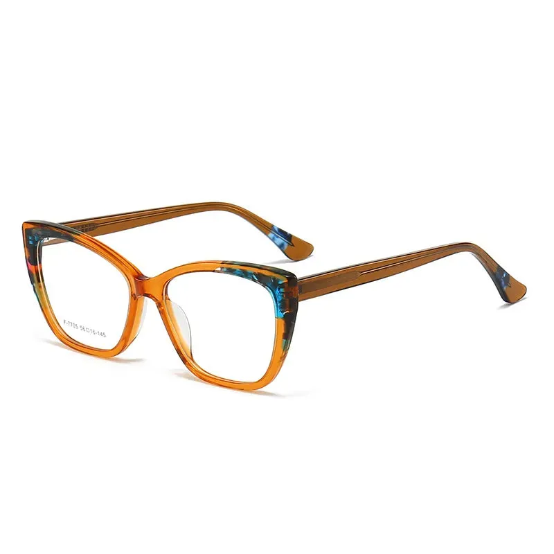 CCspace Unisex Full Rim Large Square Acetate Eyeglasses 56940