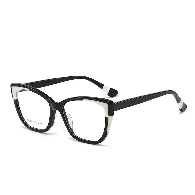 CCspace Unisex Full Rim Large Square Acetate Eyeglasses 56940