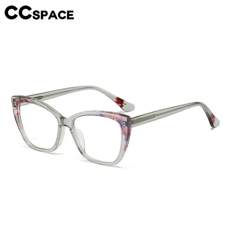 CCspace Unisex Full Rim Large Square Acetate Eyeglasses 56940