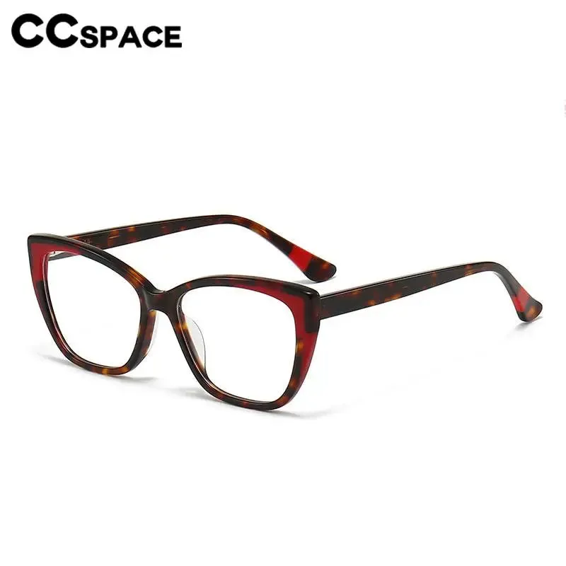 CCspace Unisex Full Rim Large Square Acetate Eyeglasses 56940