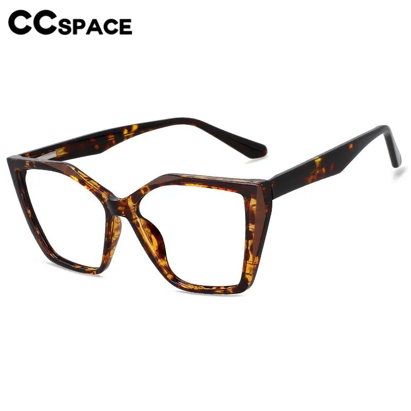 CCspace Unisex Full Rim Large Square Tr 90 Titanium Eyeglasses 56443