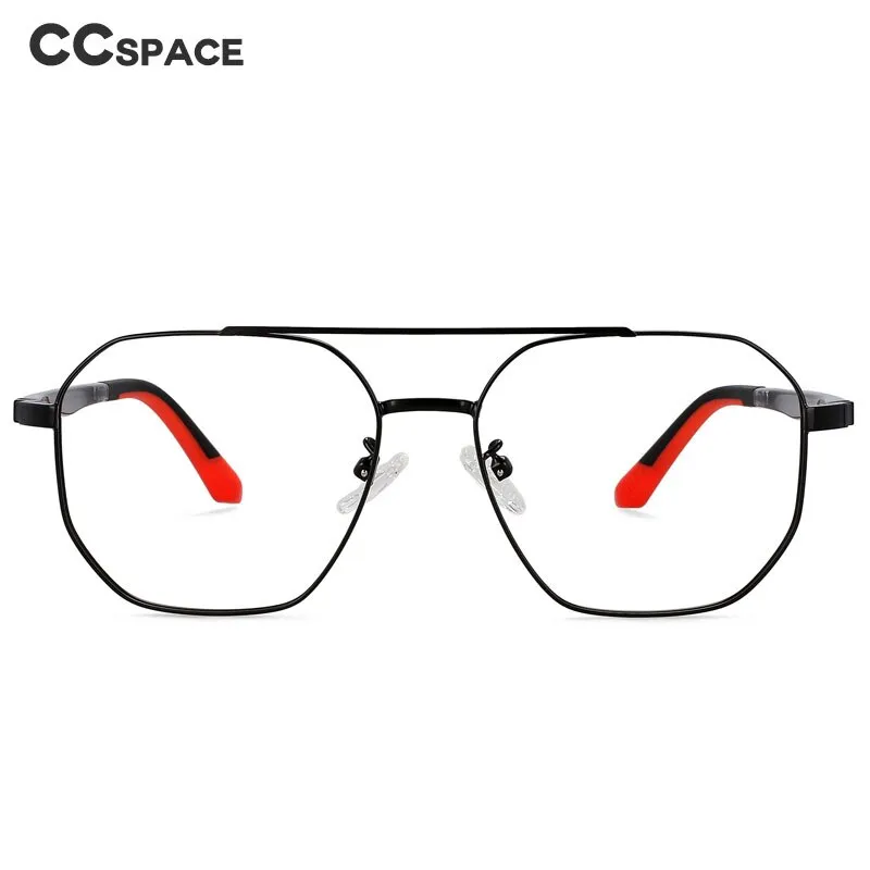 CCspace Unisex Full RIm Oval Double Bridge Alloy Eyeglasses 55604