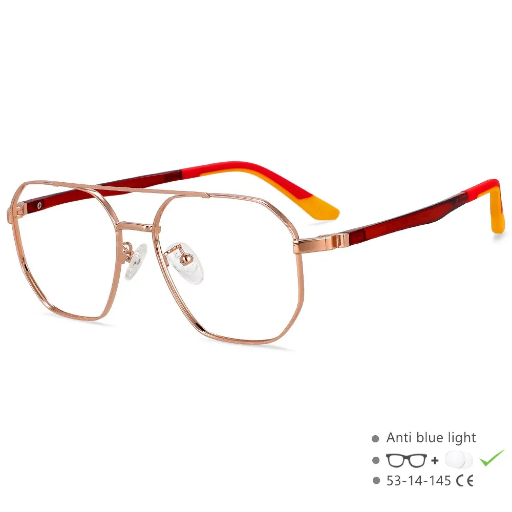 CCspace Unisex Full RIm Oval Double Bridge Alloy Eyeglasses 55604
