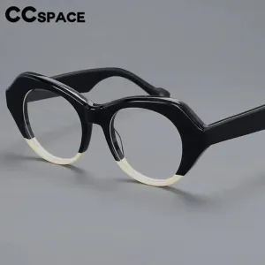 CCspace Unisex Full Rim Oval Eye Acetate Eyeglasses 57204
