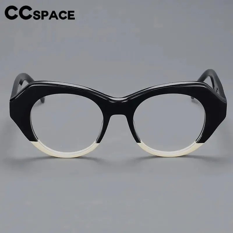 CCspace Unisex Full Rim Oval Eye Acetate Eyeglasses 57204