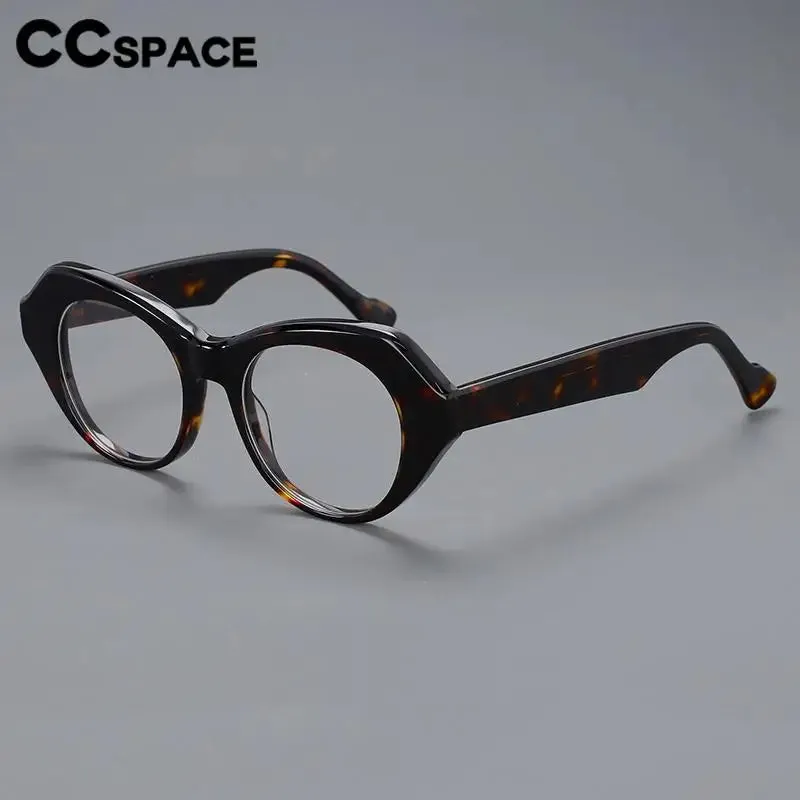 CCspace Unisex Full Rim Oval Eye Acetate Eyeglasses 57204