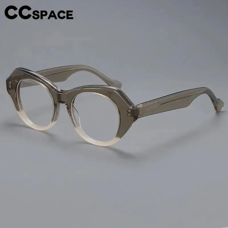 CCspace Unisex Full Rim Oval Eye Acetate Eyeglasses 57204