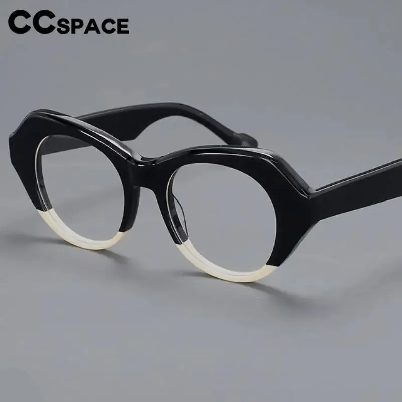 CCspace Unisex Full Rim Oval Eye Acetate Eyeglasses 57204