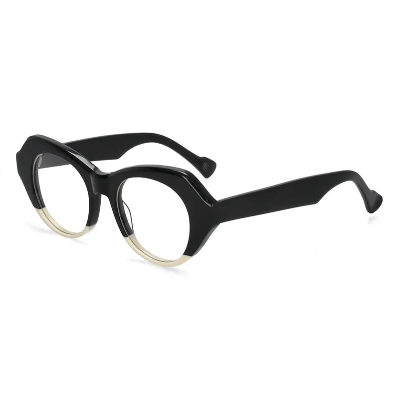 CCspace Unisex Full Rim Oval Eye Acetate Eyeglasses 57204