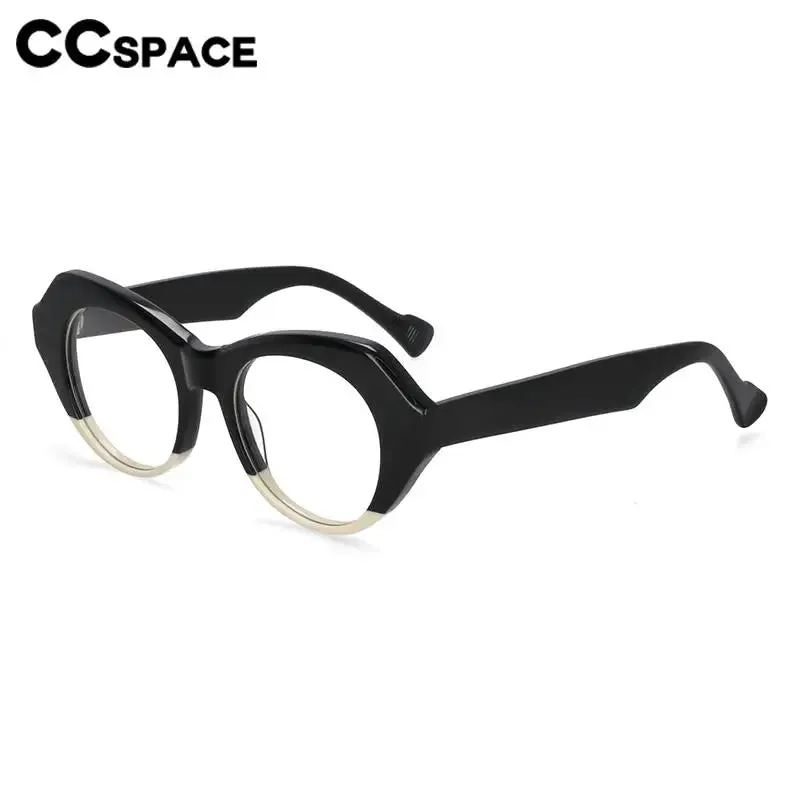 CCspace Unisex Full Rim Oval Eye Acetate Eyeglasses 57204