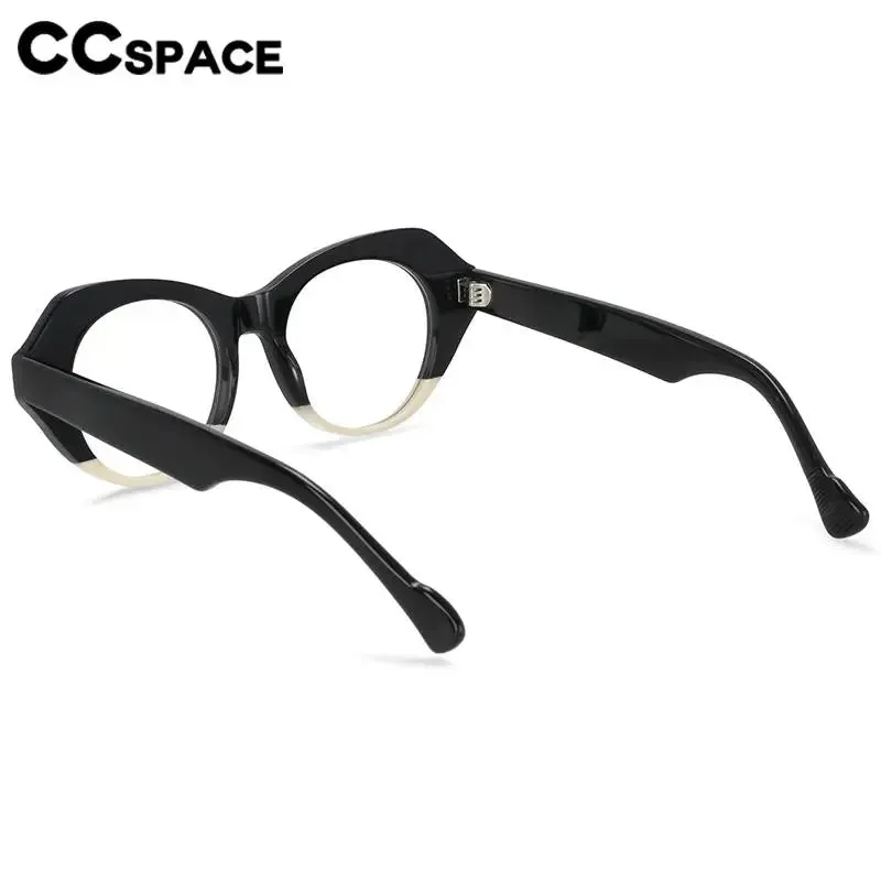 CCspace Unisex Full Rim Oval Eye Acetate Eyeglasses 57204