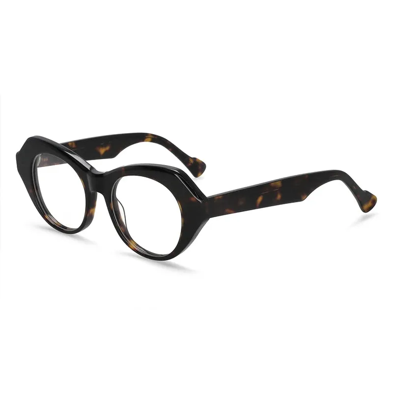 CCspace Unisex Full Rim Oval Eye Acetate Eyeglasses 57204