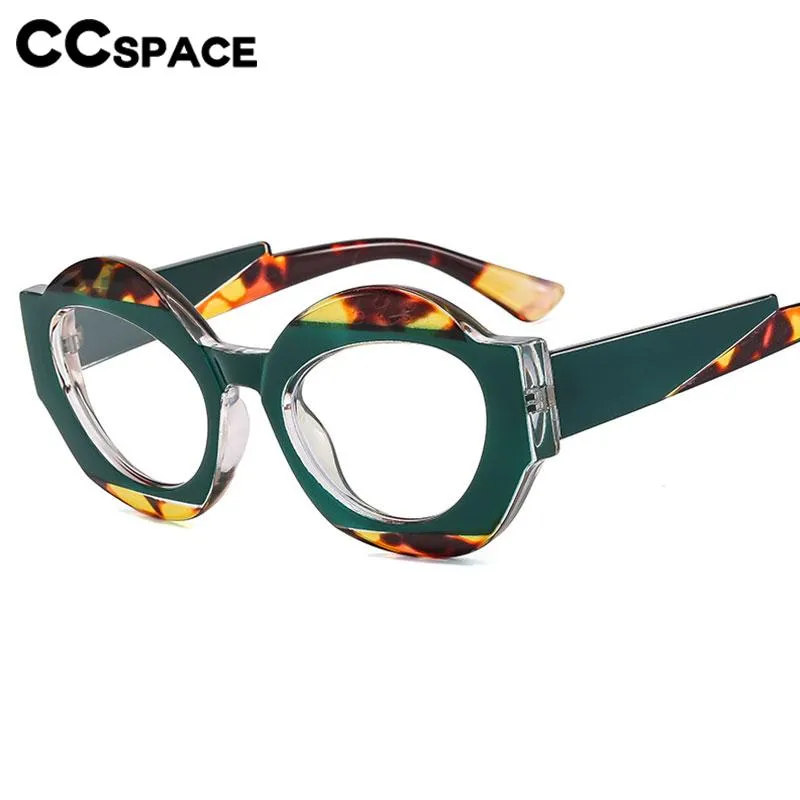 CCspace Unisex Full Rim Oval Resin Eyeglasses 56864