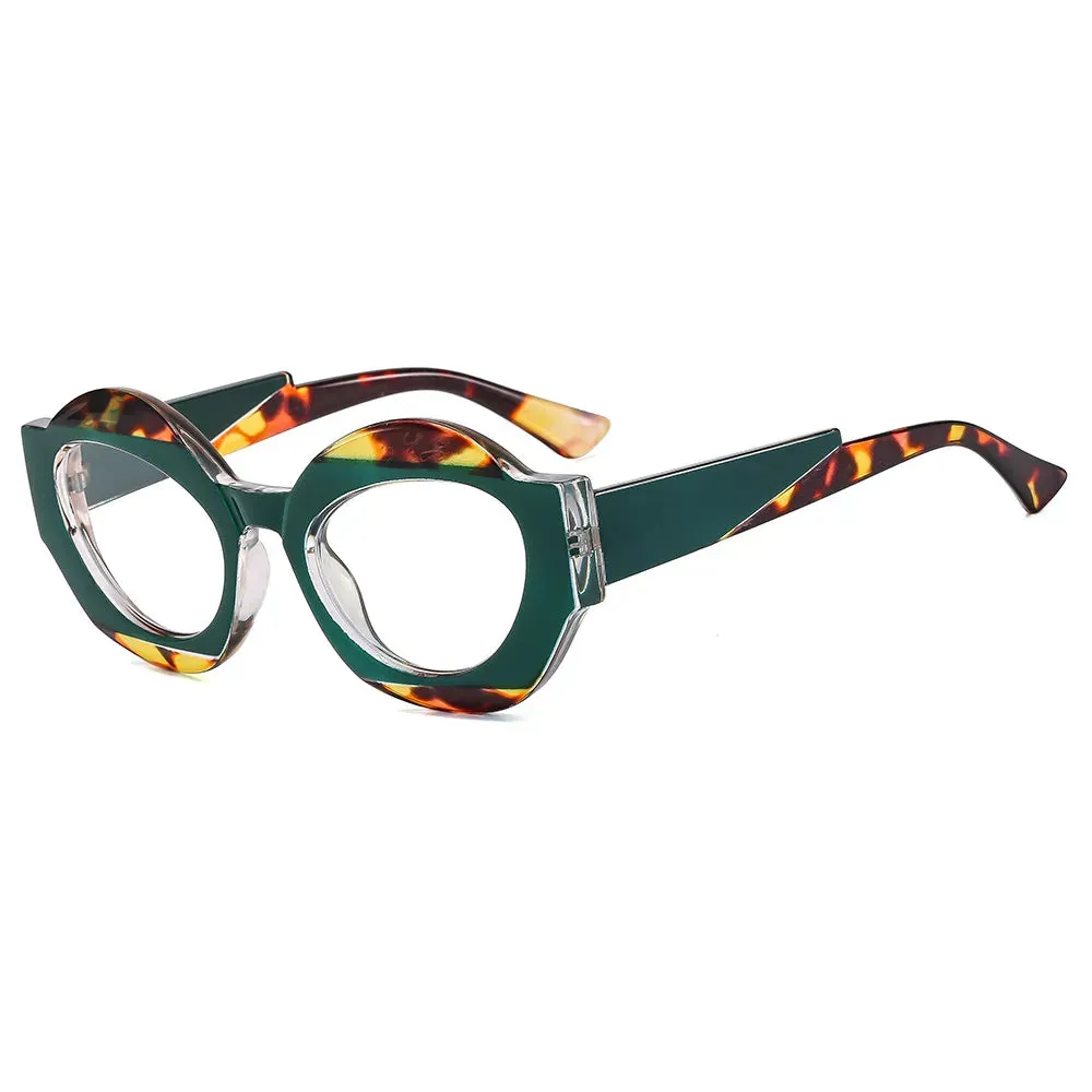 CCspace Unisex Full Rim Oval Resin Eyeglasses 56864