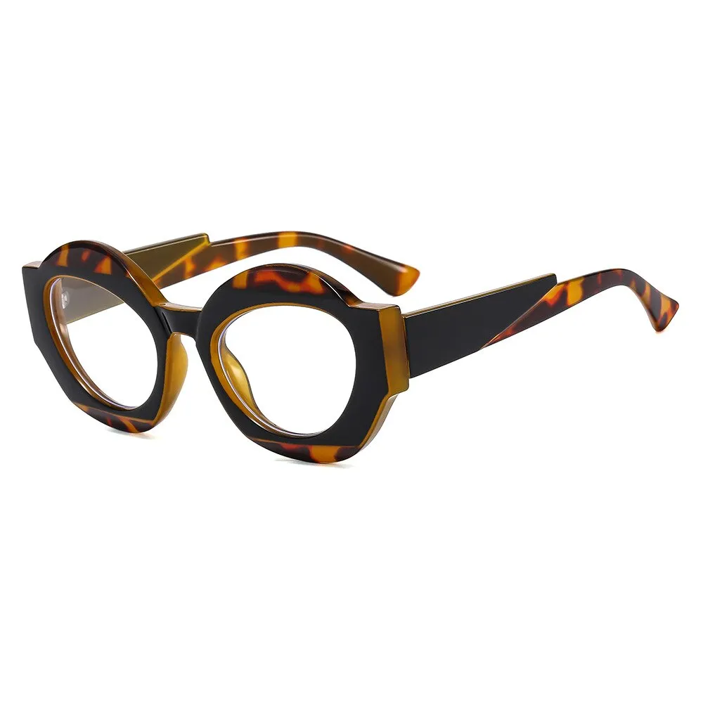 CCspace Unisex Full Rim Oval Resin Eyeglasses 56864