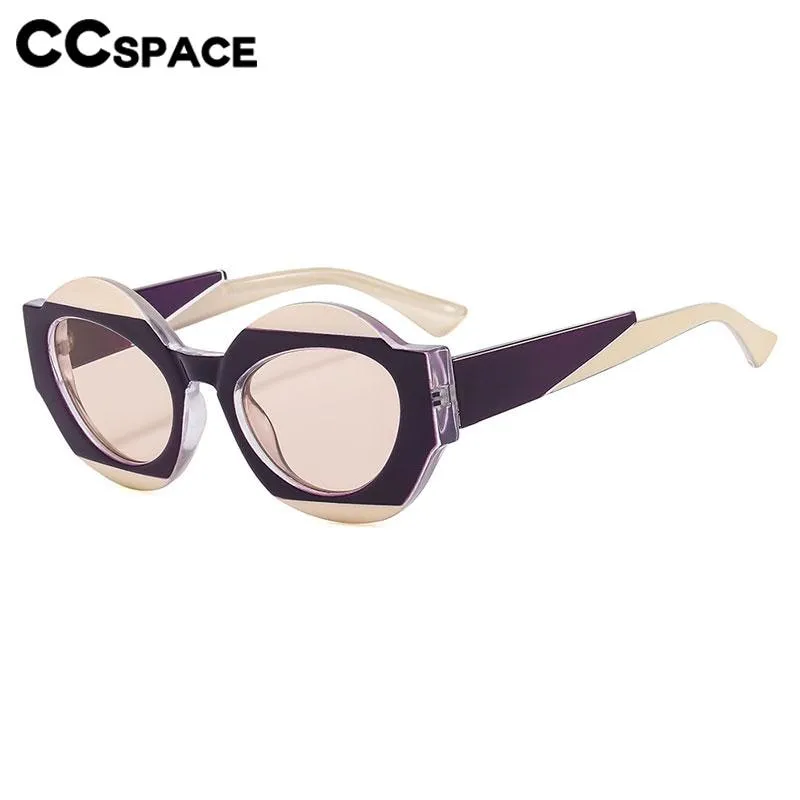 CCspace Unisex Full Rim Oval Resin Eyeglasses 56864