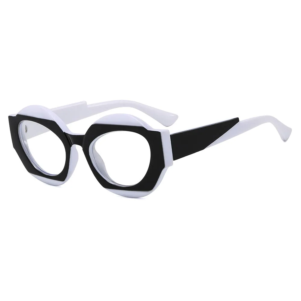 CCspace Unisex Full Rim Oval Resin Eyeglasses 56864