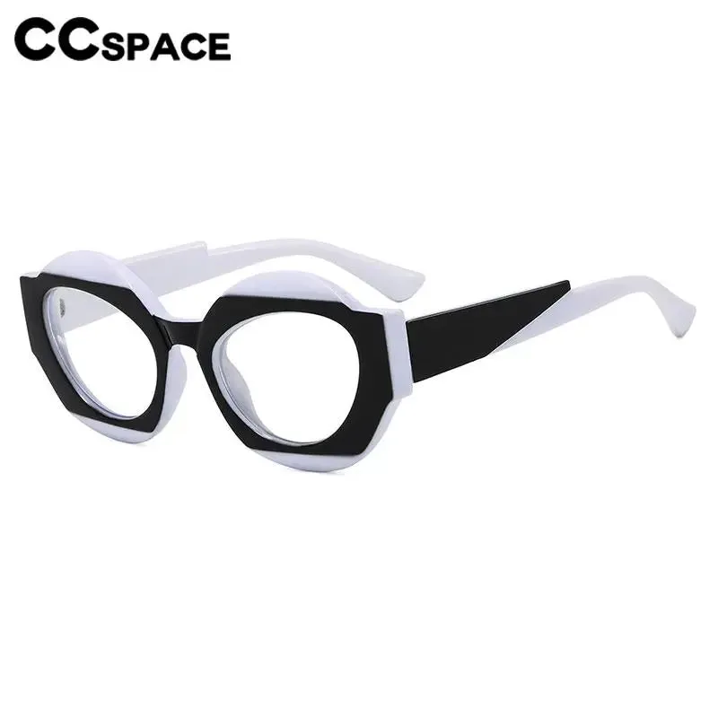 CCspace Unisex Full Rim Oval Resin Eyeglasses 56864