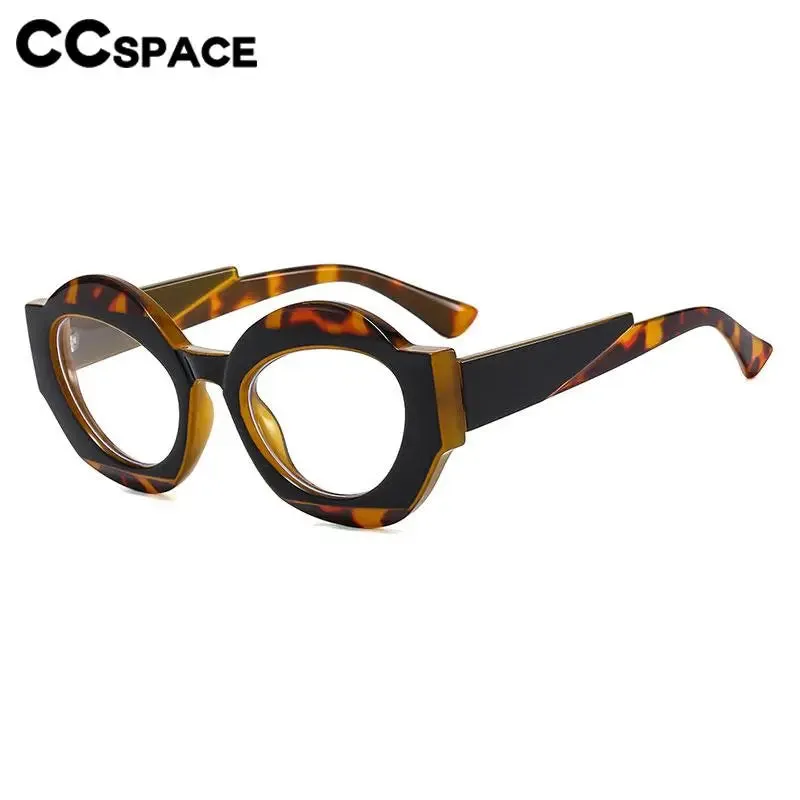 CCspace Unisex Full Rim Oval Resin Eyeglasses 56864