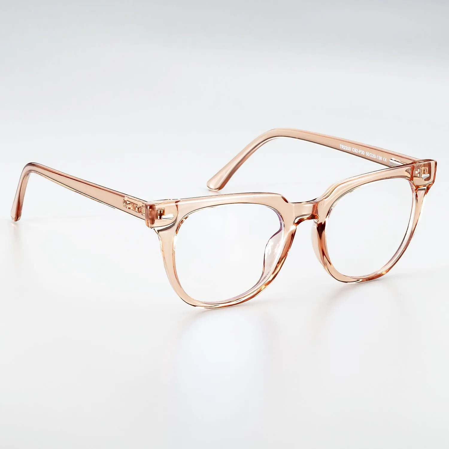 CCspace Unisex Full Rim Oval Square Tr 90 Titanium Frame Eyeglasses 51026