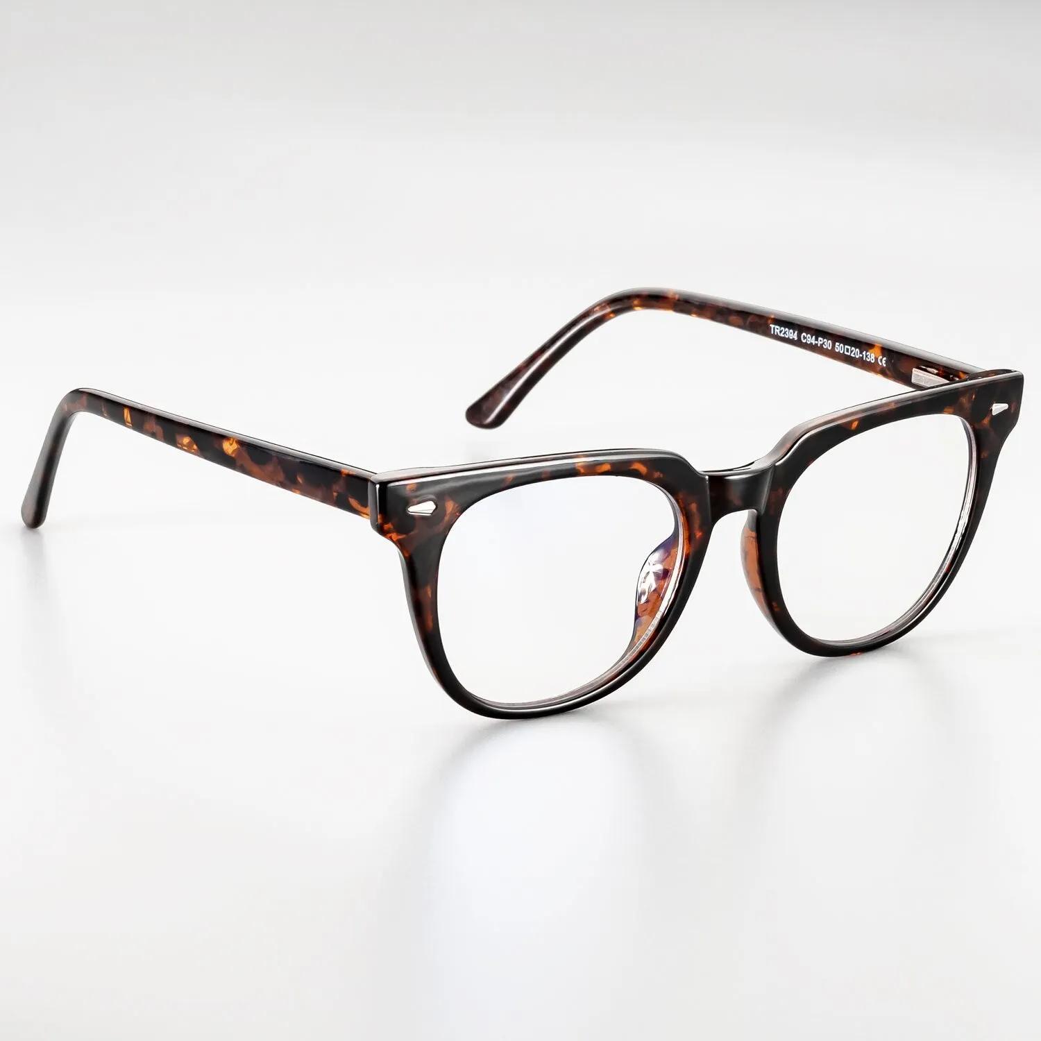 CCspace Unisex Full Rim Oval Square Tr 90 Titanium Frame Eyeglasses 51026