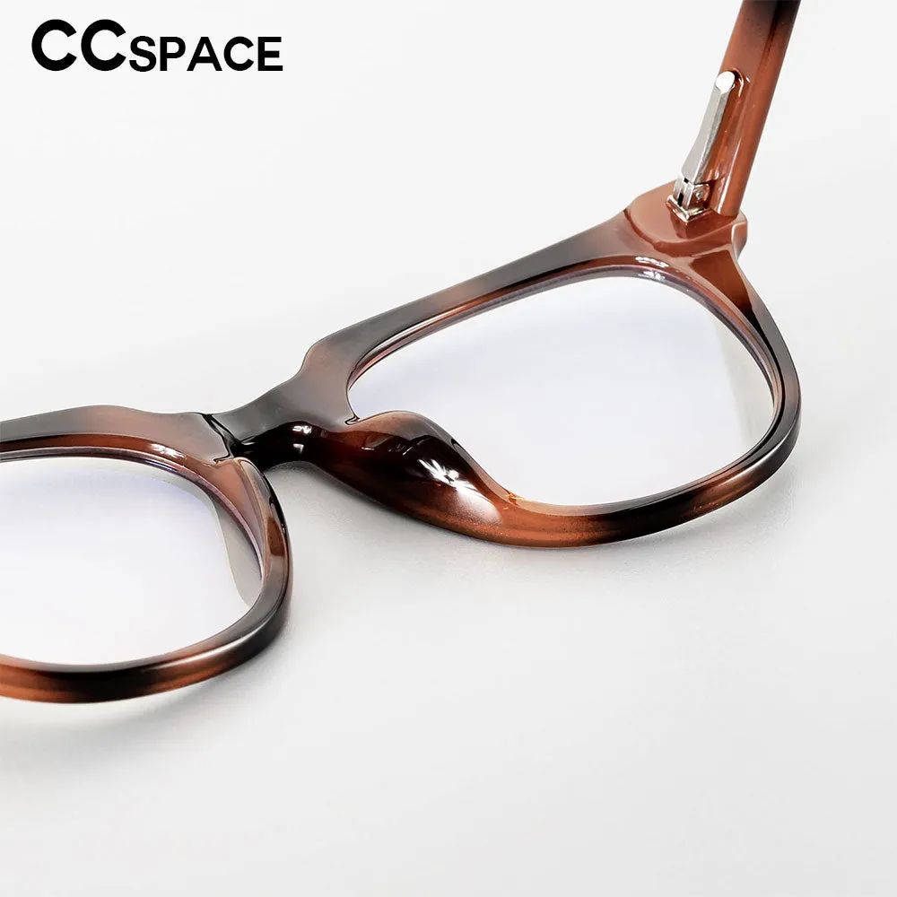 CCspace Unisex Full Rim Oval Square Tr 90 Titanium Frame Eyeglasses 51026