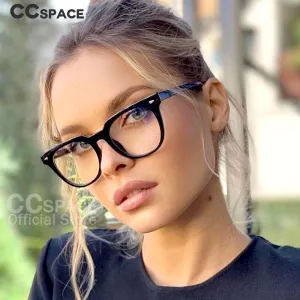 CCspace Unisex Full Rim Oval Square Tr 90 Titanium Frame Eyeglasses 51026