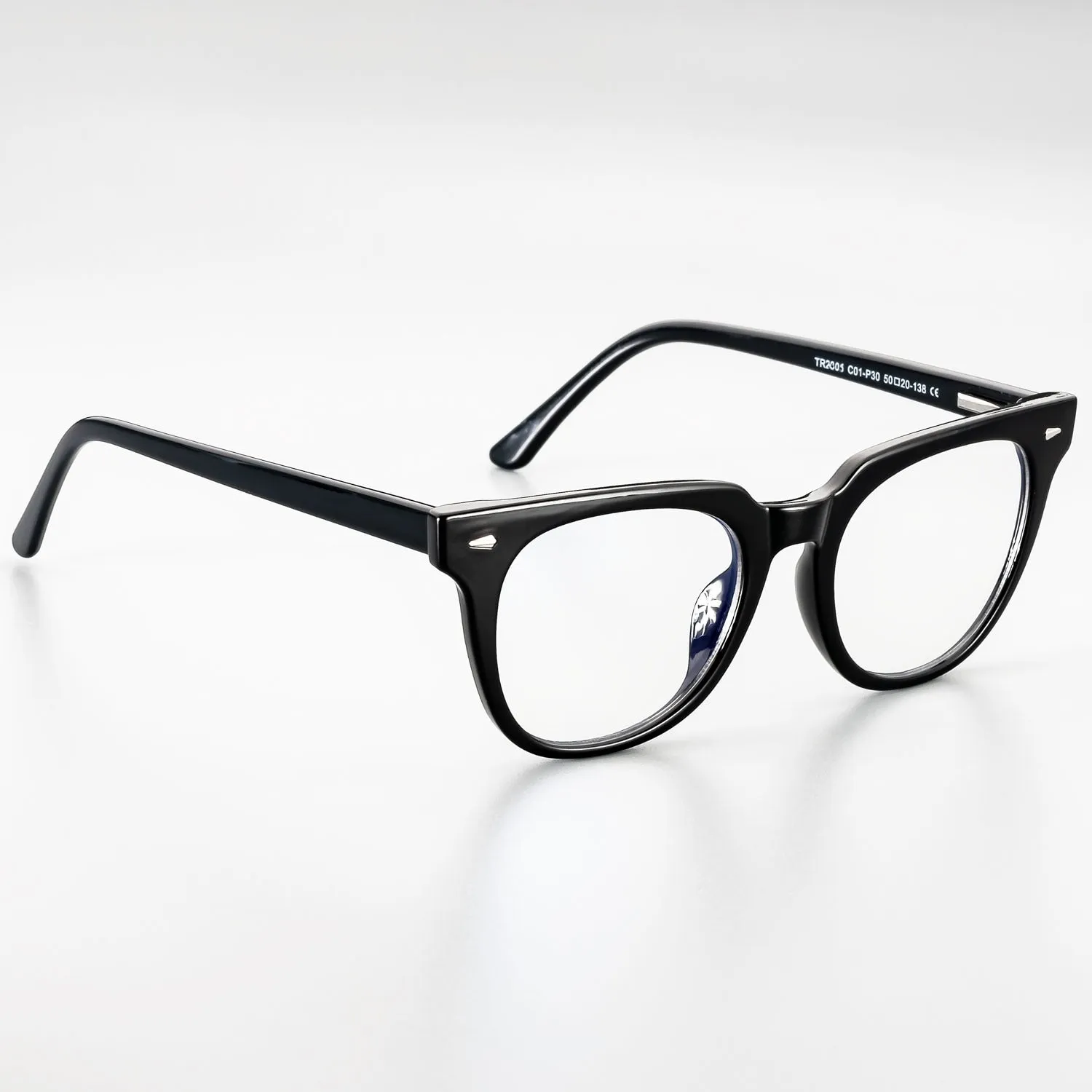 CCspace Unisex Full Rim Oval Square Tr 90 Titanium Frame Eyeglasses 51026