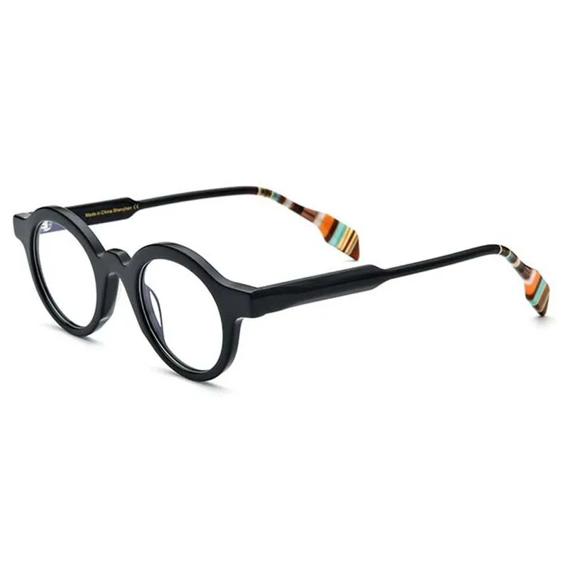 CCspace Unisex Full Rim Round Acetate Eyeglasses 53153