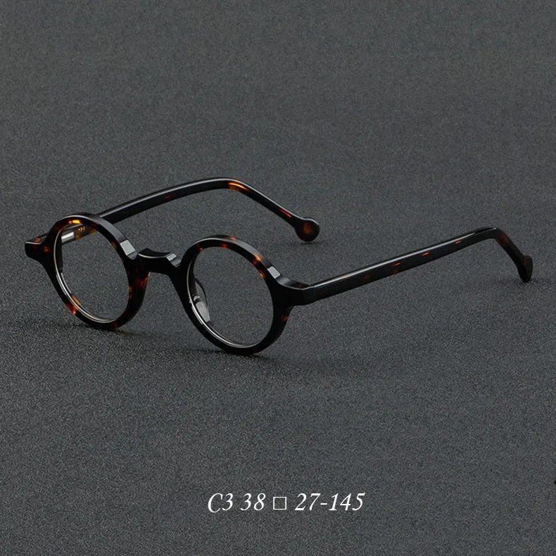 CCspace Unisex Full Rim Round Acetate Eyeglasses 55724