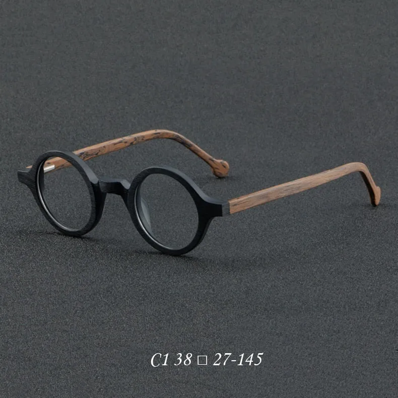 CCspace Unisex Full Rim Round Acetate Eyeglasses 55724