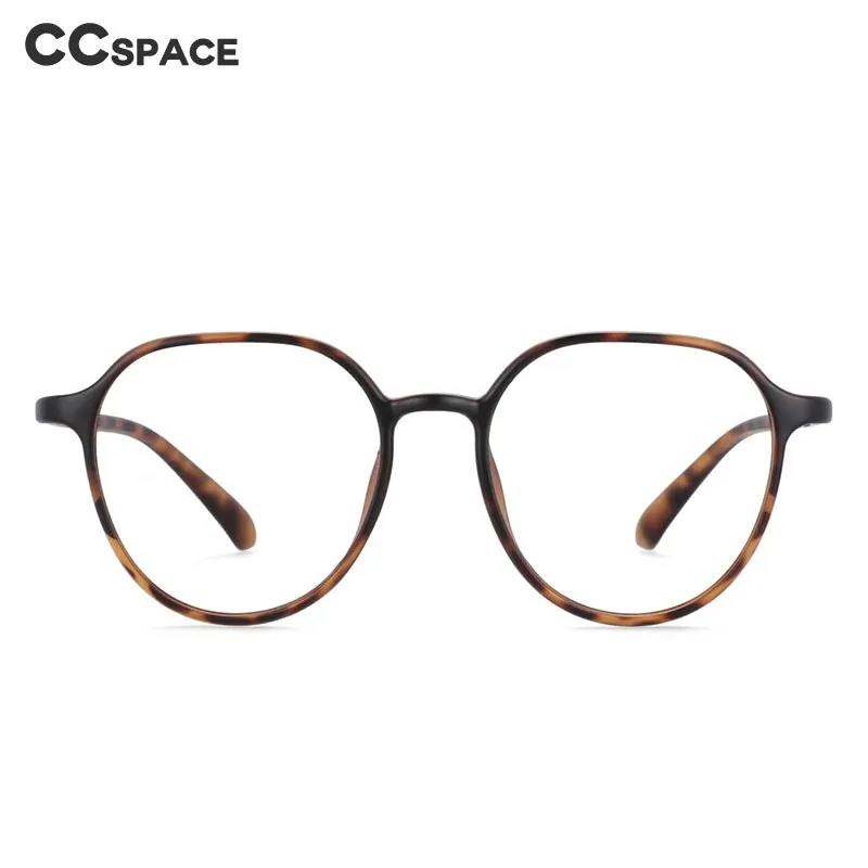 CCspace Unisex Full Rim Round Square Tr 90 Titanium Frame Eyeglasses 53937