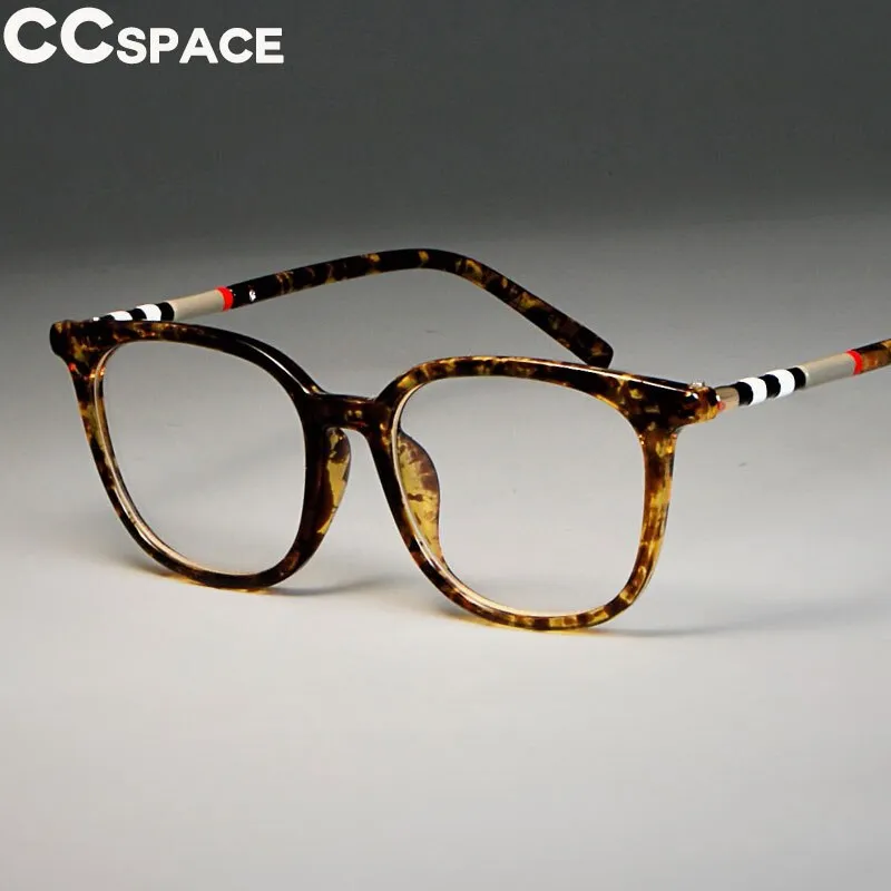 CCspace Unisex Full Rim Round Square Tr 90 Titanium Reading Glasses R47892