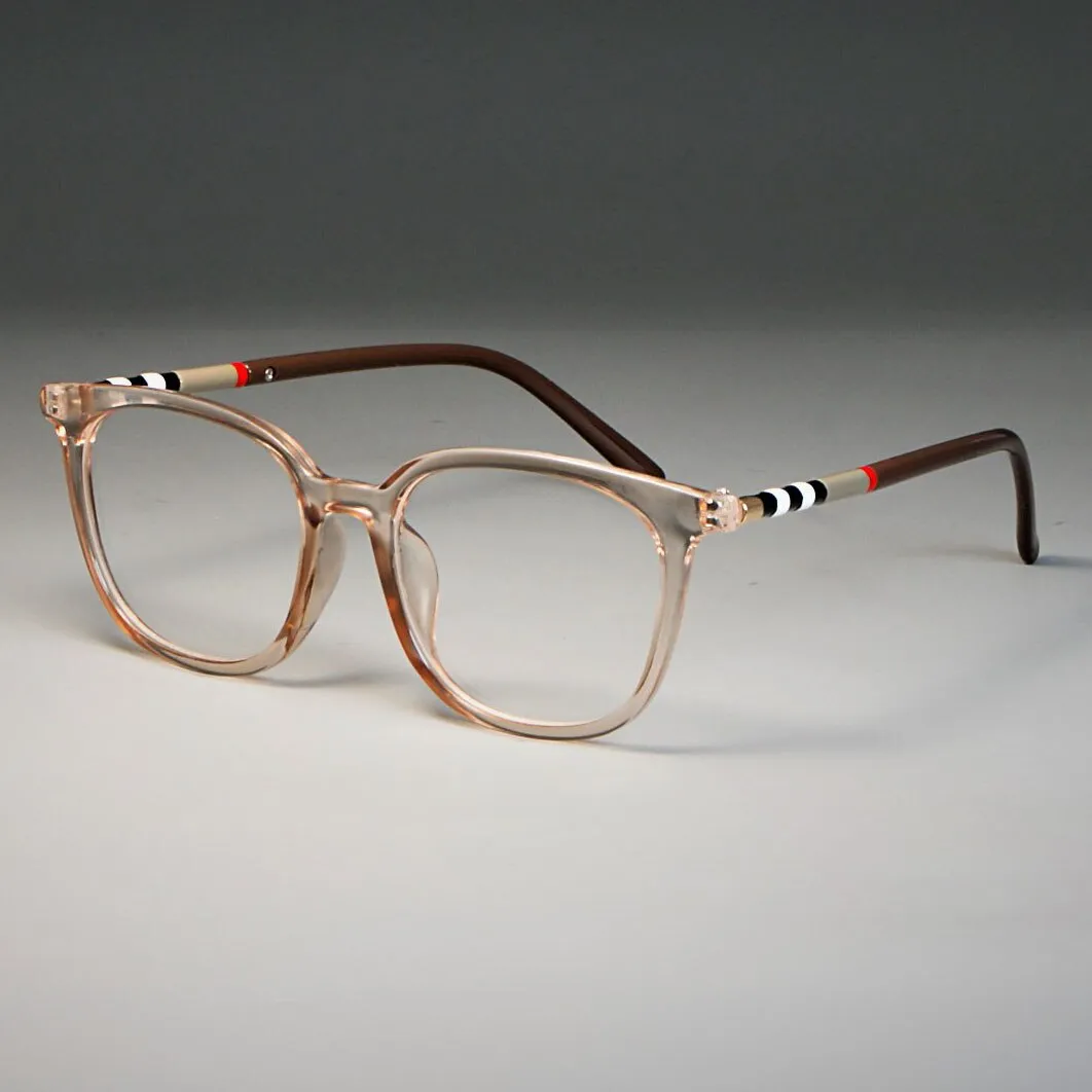 CCspace Unisex Full Rim Round Square Tr 90 Titanium Reading Glasses R47892