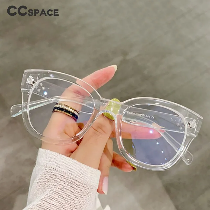 CCspace Unisex Full Rim Square Acetate Alloy Rivet Frame Eyeglasses 54152