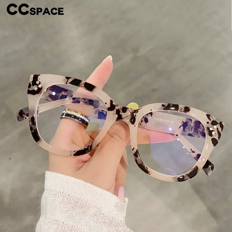 CCspace Unisex Full Rim Square Acetate Alloy Rivet Frame Eyeglasses 54152