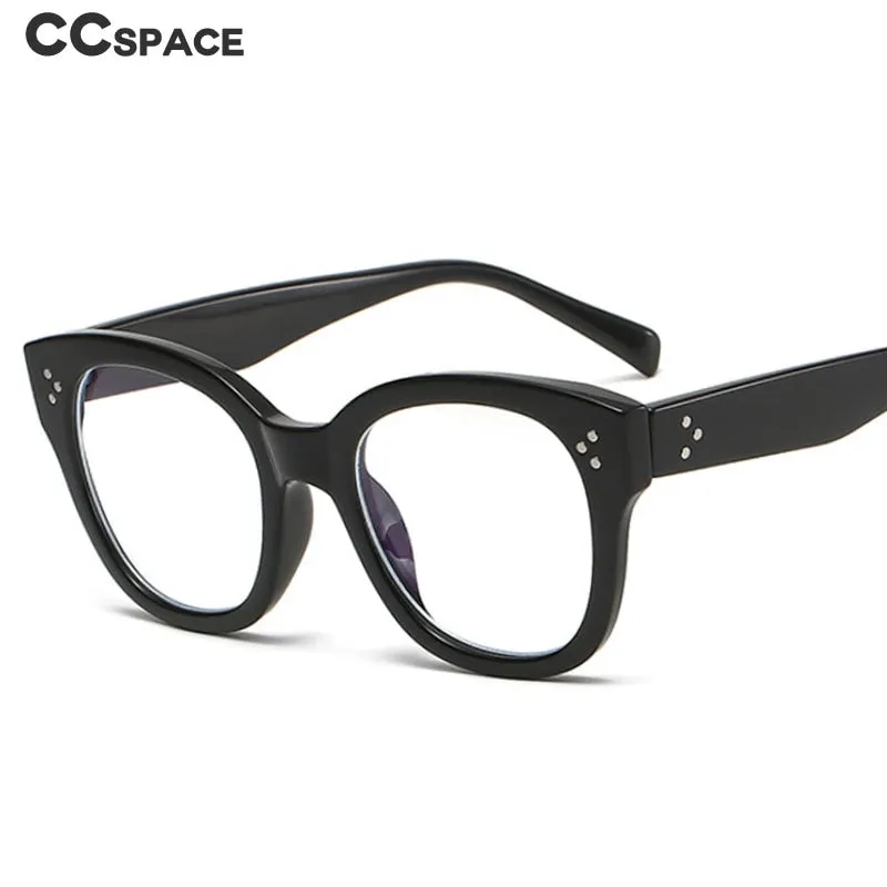 CCspace Unisex Full Rim Square Acetate Alloy Rivet Frame Eyeglasses 54152