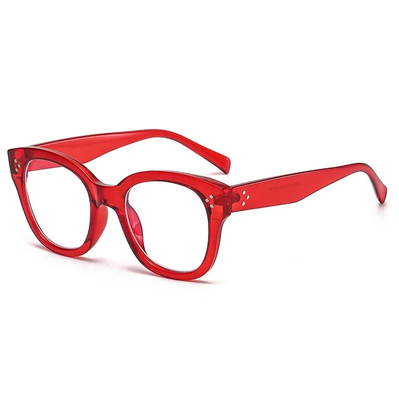 CCspace Unisex Full Rim Square Acetate Alloy Rivet Frame Eyeglasses 54152