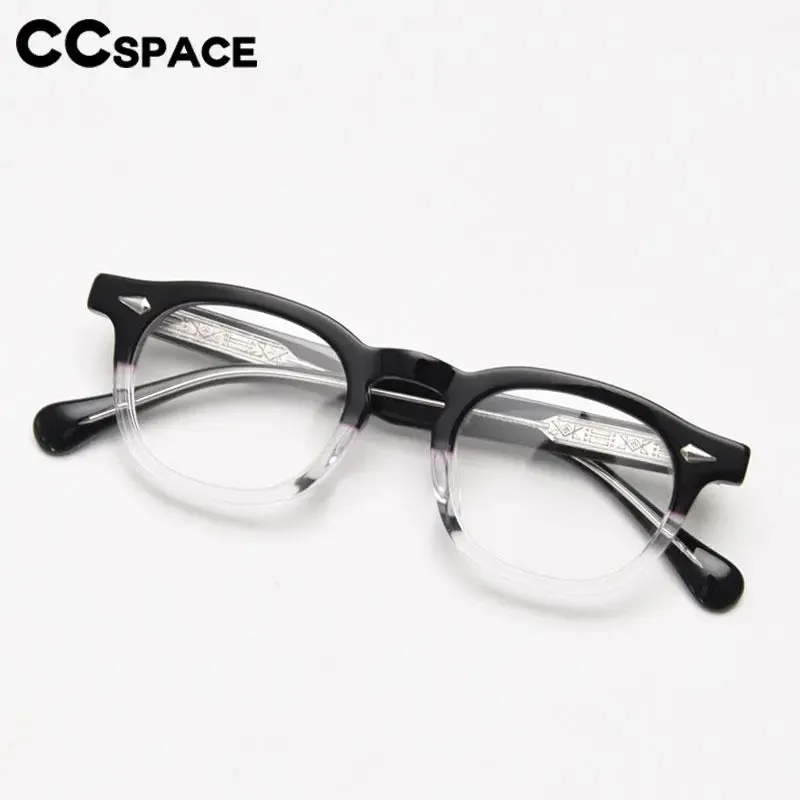 CCspace Unisex Full Rim Square Acetate Eyeglasses 56838