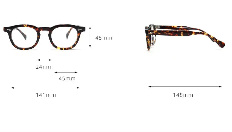CCspace Unisex Full Rim Square Acetate Eyeglasses 56838