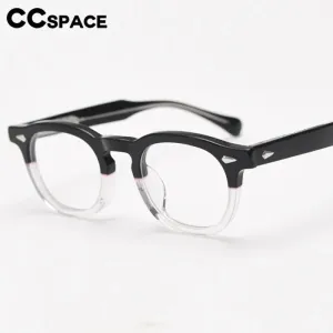 CCspace Unisex Full Rim Square Acetate Eyeglasses 56838