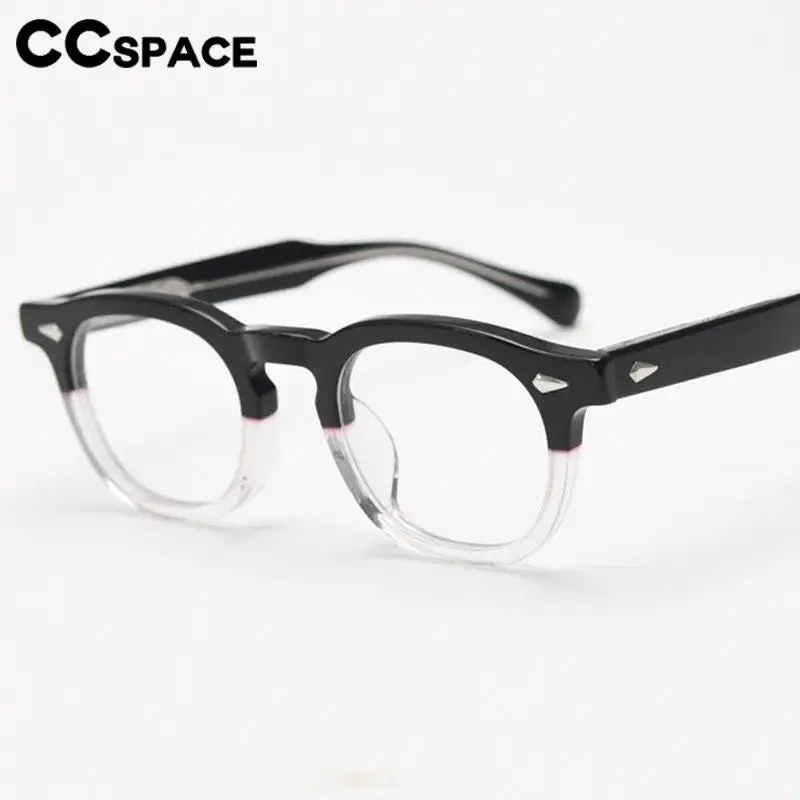 CCspace Unisex Full Rim Square Acetate Eyeglasses 56838