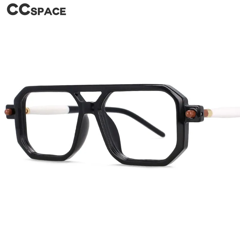 CCspace Unisex Full Rim Square Acetate Frame Eyeglasses 54381