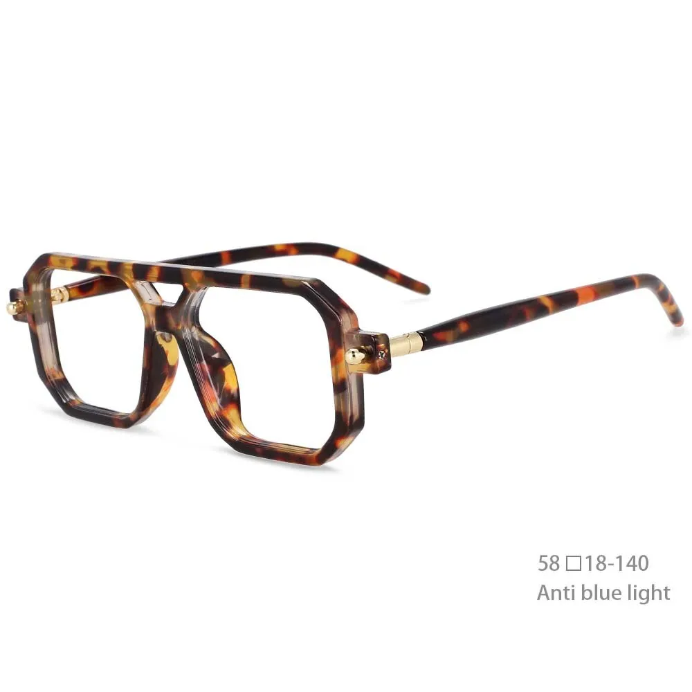 CCspace Unisex Full Rim Square Acetate Frame Eyeglasses 54381